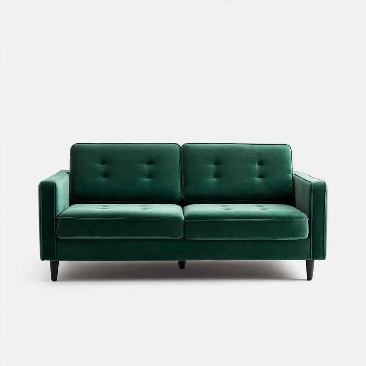 Sofa, 2-kanapa fotelik Ciemny zielony 150 x 85 x 84 cm poliester aksamit