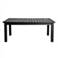 Stół do jadalni, Czarna tabela do jedzenia 180 x 90 x 75 cm plastikowa prostokątna