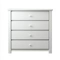 Komoda, Skrzynia z 4 szufladami Białe 80 x 40 x 100 cm MDF Prostokątne