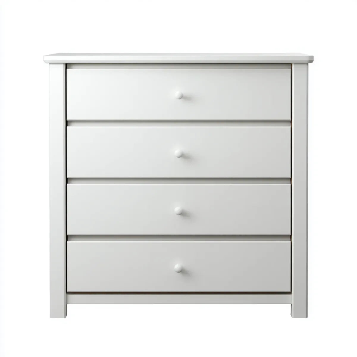 Komoda, Skrzynia z 4 szufladami Białe 80 x 40 x 100 cm MDF Prostokątne