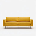 sofa 2-osobowa musztarda żółty 180 x 85 x 82 cm poliester prostokątna